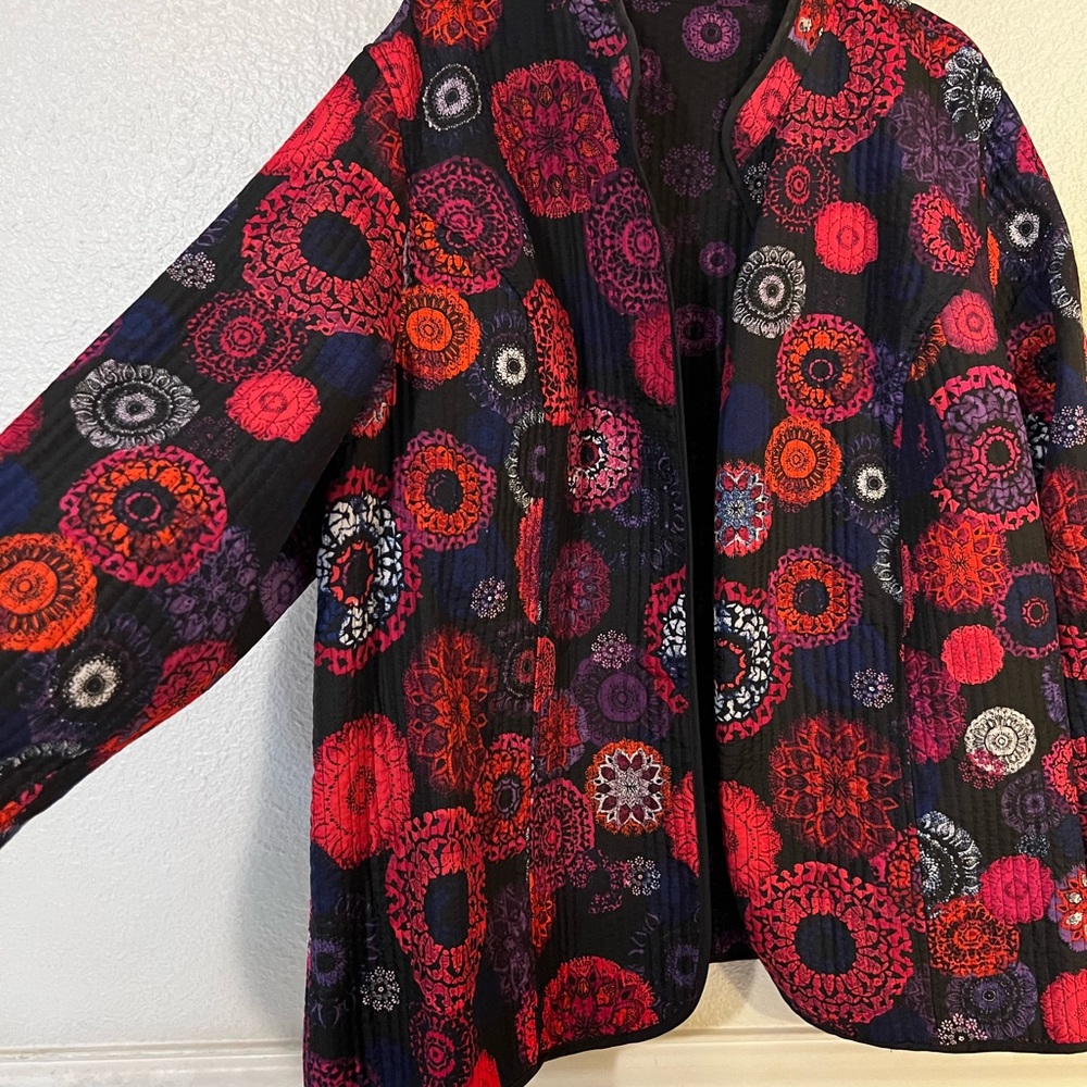 Bright Light Weight Reversible Jacket Blazer Sz Xl - image 2